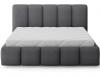 Foto Cama con somier de madera, sistema elevador de gas y arcón de almacenamiento EDVIGE Gris