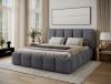 Foto Cama con somier de madera, sistema elevador de gas y arcón de almacenamiento EDVIGE Gris