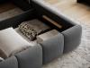 Foto Cama con somier de madera, sistema elevador de gas y arcón de almacenamiento EDVIGE Gris