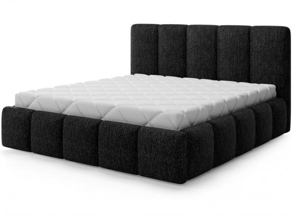 Foto Cama con somier de madera, sistema elevador de gas y arcón de almacenamiento EDVIGE Negro