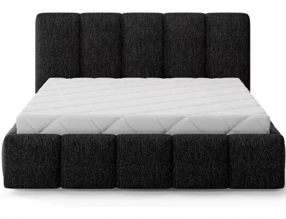 Foto Cama con somier de madera, sistema elevador de gas y arcón de almacenamiento EDVIGE Negro