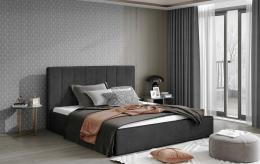 Cama Tapizada Con Contenedor 140/160/180/200 x 200cm - Audrey, Gris oscuro