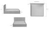 Foto Cama Tapizada Con Contenedor 140/160/180/200 x 200cm - Audrey, Gris oscuro