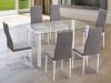 Foto CONJUNTO MESA YURI BLANCA + 6 SILLAS YURI BLANCAS