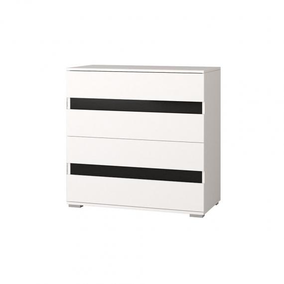 Photo Dresser 4 drawers zebra - LUCCA, White-Black