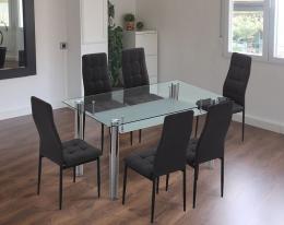 CONJUNTO MESA PRANZO Y 6 SILLAS ZUNI