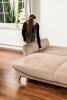 Foto CONJUNTO DE SOFÁ CAMA 3 PLAZAS I SILLÓN I PUFF I PATAS ALTAS SILVA BEIGE