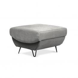 CONJUNTO DE SOFÁ CAMA 3 PLAZAS I SILLÓN PUFF PATAS ALTAS SILVA GRIS