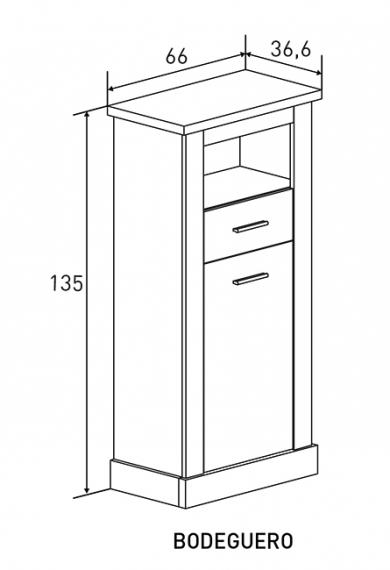 Photo Living room set: bar cabinet, TV stand, display cabinet and shelf, wood-effect, 297 cm – Chellen