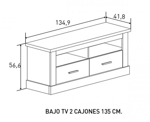 Photo Living room set: bar cabinet, TV stand, display cabinet and shelf, wood-effect, 297 cm – Chellen