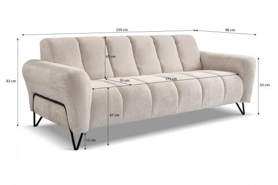 Foto CONJUNTO 3+2+1: SOFÁ TRES PLAZAS I DOS PLAZAS I SILLON I PATAS ALTAS I VOLARE CAPUCHINO