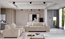 CONJUNTO DE SOFÁS LINEAL 3 Y 2 PLAZAS PORTO BEIGE