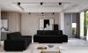 Photo 3 + 2 sofa set - Porto - Black/Leatherette