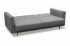 Photo Scandinavian-style set with a sofa bed and an armchair – GODIVO, Dark gray, 210cm