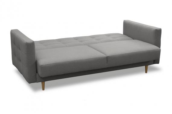 Photo Scandinavian-style set with a sofa bed and an armchair – GODIVO, Dark gray, 210cm