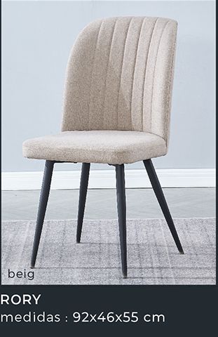 Foto CONJUNTO MESA COCINA YURI + 4 SILLAS RORY BEIG