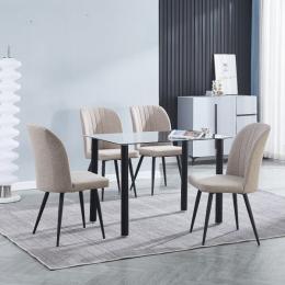 CONJUNTO MESA COCINA YURI + 4 SILLAS RORY BEIG