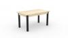 Foto CONJUNTO MESA DE COMEDOR EXTENSIBLE 140/180 6 SILLAS RODOS 82 ROBLE/MOSTAZA
