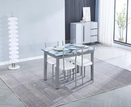 CONJUNTO MESA FLORES EXT. + 4 SILLAS 20