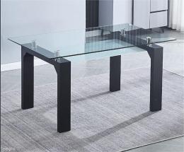 CONJUNTO MESA SENSEI NEGRA + 4 SILLAS RORY BEIG