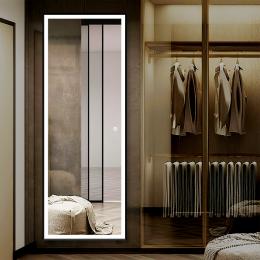 Espejo Rectangular de Cuerpo Entero con Iluminación LED y Sistema Antivaho (60x140 cm)