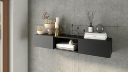 ESTANTE DE PARED LANZZI NEGRO