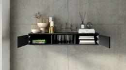 ESTANTE DE PARED LANZZI NEGRO
