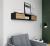 ESTANTE DE PARED LANZZI NEGRO MATE/ROBLE ARTESANAL