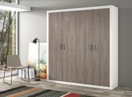 ARMARIO 4 PUERTAS BATIENTES MOD.LARA ANDERSEN PINO-GRIS