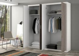 ARMARIO 4 PUERTAS BATIENTES MOD.LARA ANDERSEN PINO-GRIS