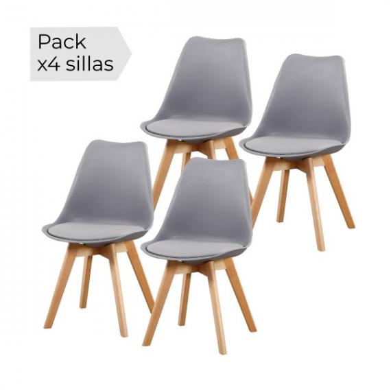 Photo Chairs (Pack of 4 chairs) - FINA, gray