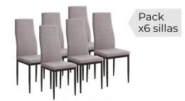 Chair upholstered in cotton-padded microfiber fabric – Yuri, black, set of 6 chairs