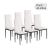 6 metal chairs upholstered in faux leather – Emi, white