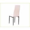Photo 6 metal chairs upholstered in faux leather – Emi, white