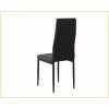 Photo 6 metal chairs upholstered in faux leather – Emi, black