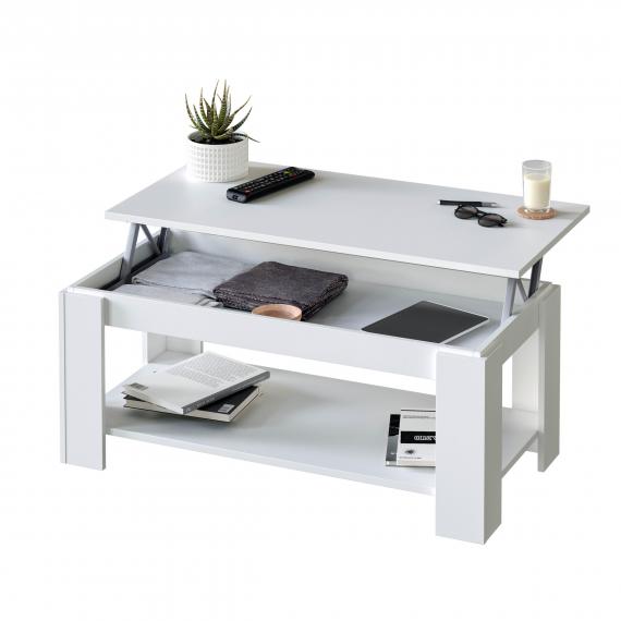 Foto MESA CENTRO ELEVABLE REF: 001639A FLOW BLANCO ARTIK