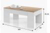 Foto MESA CENTRO ELEVABLE REF: 0F1640A FLOW BLANCO ARTIK/ROBLE CANADIAN