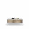Foto MESA CENTRO ELEVABLE REF: 0F6633BO STYLUS PLUS BLANCO BRILLO/ROBLE CANADIAN
