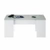 Foto MESA CENTRO ELEVABLE REF: 0L1640A FLOW BLANCO ARTIK/CEMENTO