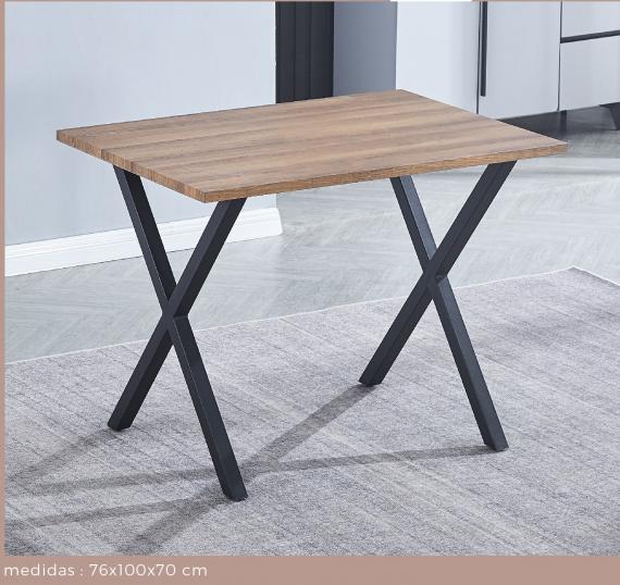 Foto MESA COCINA FIJA T/MDF MOD.VIDEL NEGRO