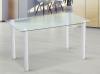 Foto MESA COMEDOR FIJA C/TRANSPARENTE MOD.YURI BLANCO