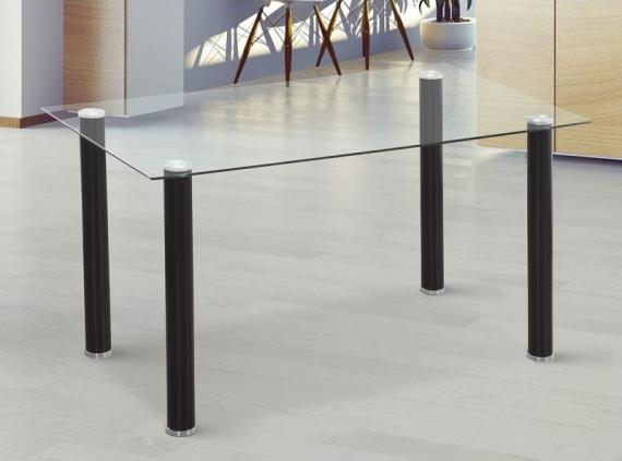 Foto MESA COCINA FIJA C/TRANSPARENTE MOD.YURI NEGRO