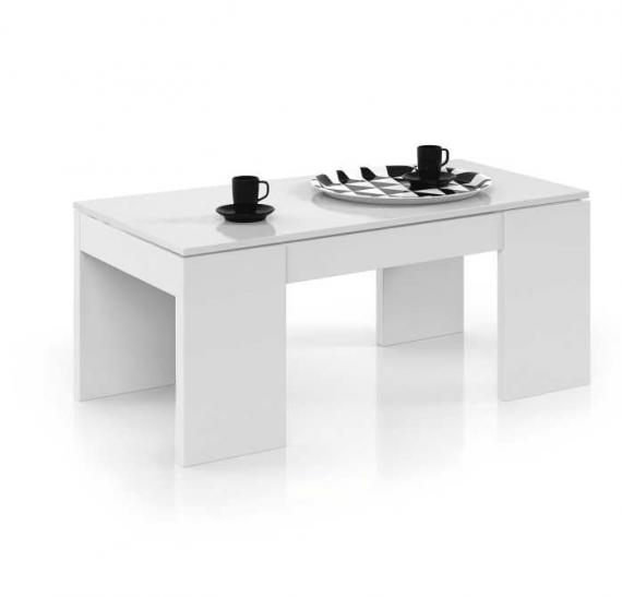 Foto MESA CENTRO ELEVABLE REF: 001640A FLOW BLANCO ARTIK