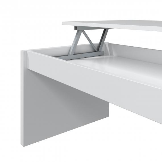 Foto MESA CENTRO ELEVABLE REF: 001638BO ATTUALE BLANCO BRILLO
