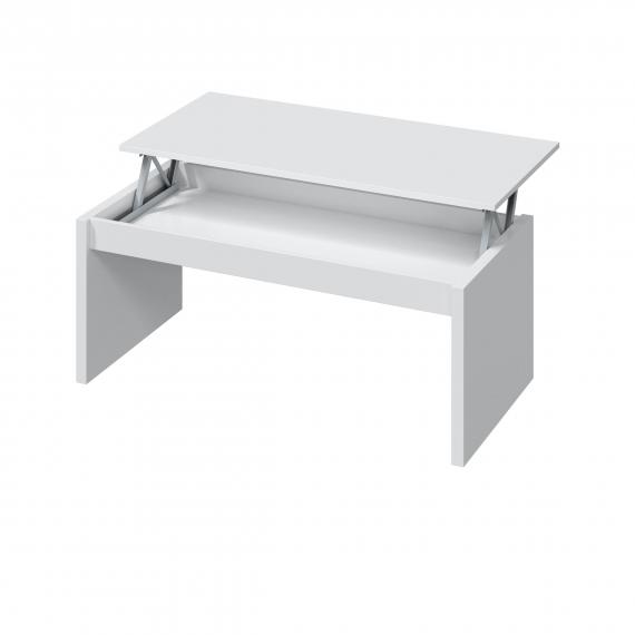 Foto MESA CENTRO ELEVABLE REF: 001638BO ATTUALE BLANCO BRILLO