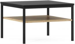 MESA DE CENTRO LANZZI NEGRO MATE/ROBLE ARTESANAL