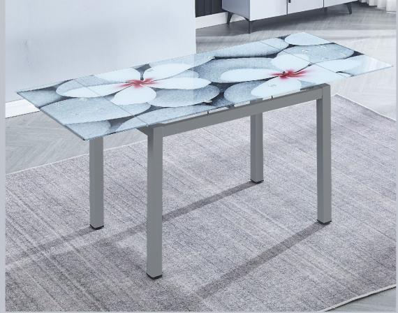 Foto MESA COCINA EXT.T/IMPRESA MOD.FLORES GRIS