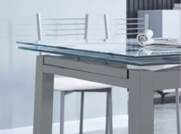 MESA COCINA EXT.T/IMPRESA MOD.FLORES GRIS