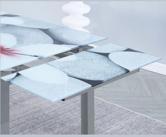 Foto MESA COCINA EXT.T/IMPRESA MOD.FLORES GRIS