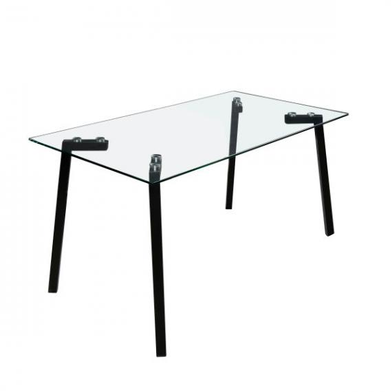 Foto MESA COMEDOR MOD. LUJAN PATA NEGRA 140*80